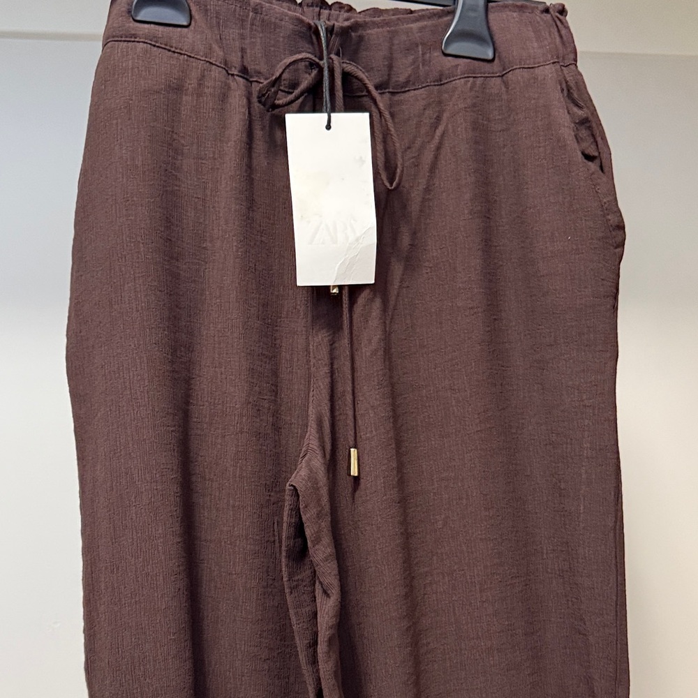 Zara Men's Dark Brown Joggers